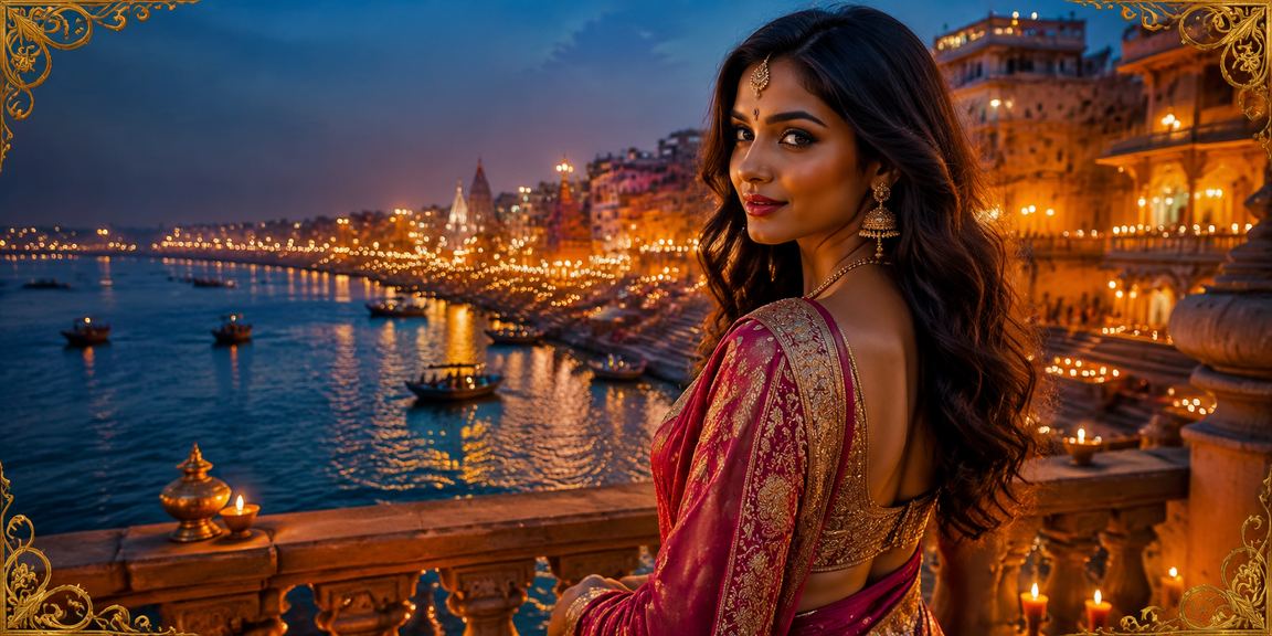 Indian woman enjoying live casino games on tablet device